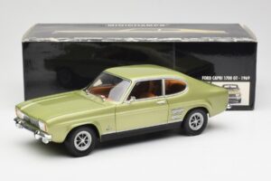 Ford Capri Mk1 Verde Deschis Metalizat Minichamps 1:18 18008900 Metal - imaginea 8 din 8