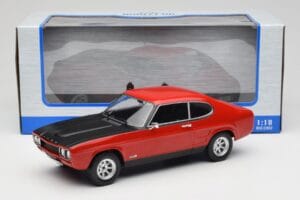 Ford Capri Mk1 RS 2600 Roșu cu Capotă Neagră MCG 1:18 MCG18538 Metal - imaginea 6 din 6
