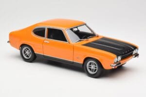 Ford Capri Mk1 RS 2600 Signal Orange Negru Minichamps 1:18 150089077 Metal - imaginea 6 din 8