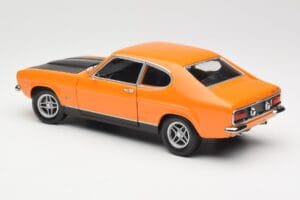 Ford Capri Mk1 RS 2600 Signal Orange Negru Minichamps 1:18 150089077 Metal - imaginea 7 din 8