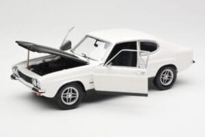 Ford Capri Mk1 RS 2600 Alb Negru Minichamps 1:18 150089078 Metal - imaginea 2 din 8