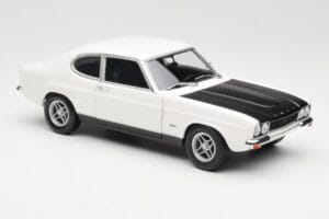 Ford Capri Mk1 RS 2600 Alb Negru Minichamps 1:18 150089078 Metal - imaginea 6 din 8