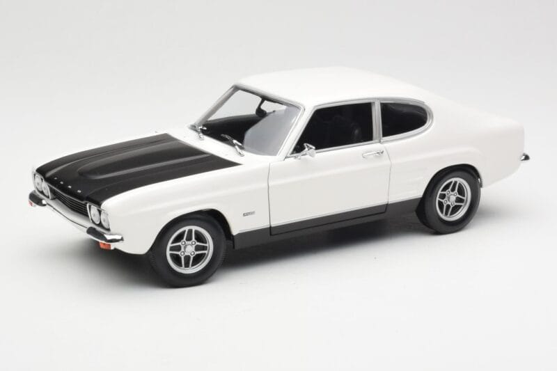 Ford Capri Mk1 RS 2600 Alb Negru Minichamps 1:18 150089078 Metal