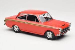 Ford Cortina Lotus Red & Gold Stripe MCG 1:18 MCG18532 Metal - imaginea 4 din 6