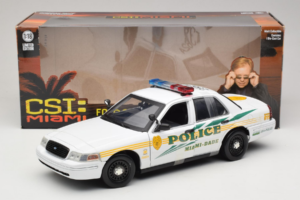 Ford Crown Victoria Police Interceptor CSI Miami GreenLight 1:18 13514 Metal - imaginea 6 din 6