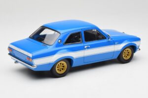 Ford Escort Mk1 RS 1600 Albastru Alb Dungi Minichamps 1:18 100688102 Metal - imaginea 3 din 8