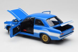 Ford Escort Mk1 RS 1600 Albastru Alb Dungi Minichamps 1:18 100688102 Metal - imaginea 5 din 8