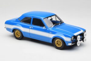 Ford Escort Mk1 RS 1600 Albastru Alb Dungi Minichamps 1:18 100688102 Metal - imaginea 6 din 8