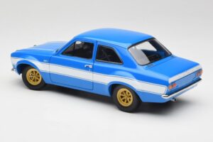 Ford Escort Mk1 RS 1600 Albastru Alb Dungi Minichamps 1:18 100688102 Metal - imaginea 7 din 8