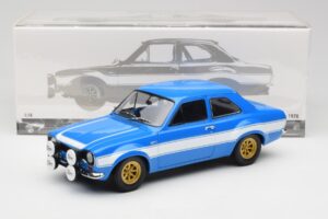 Ford Escort Mk1 RS 1600 Albastru Alb Dungi Minichamps 1:18 100688102 Metal - imaginea 8 din 8