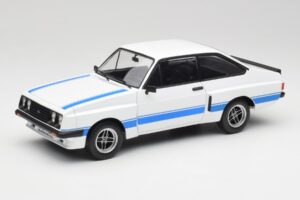 Ford Escort Mk2 RS 2000 X-Pack Diamond Alb & Albastru Stripe MCG 1:18 MCG18350 Metal