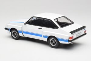 Ford Escort Mk2 RS 2000 X-Pack Diamond Alb & Albastru Stripe MCG 1:18 MCG18350 Metal - imaginea 5 din 6