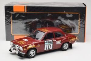 Ford Escort RS 1600 Mk1 #10 H. Mikkola / J. Davenport RAC Rally 1974 IXO 1:18 18RMC047C Metal - imaginea 6 din 6