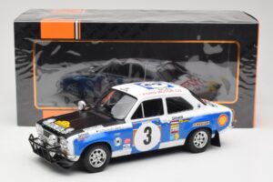Ford Escort RS 1600 Mk1 #3 V. Preston Jr. / B. Smith Safari Rally 1973 IXO 1:18 18RMC075B Metal - imaginea 6 din 6