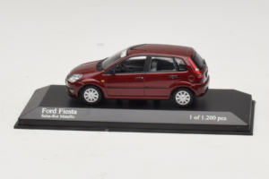 Ford Fiesta Mk5 Roșu Metalizat Minichamps 1:43 400081101 Metal