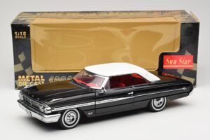 Ford Galaxie 500 Negru Sun Star 1:18 1442 Metal - imaginea 8 din 8