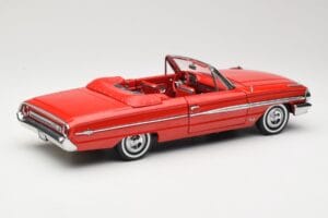 Ford Galaxie 500 Cabriolet Roșu Sun Star 1:18 1420 Metal - imaginea 3 din 8
