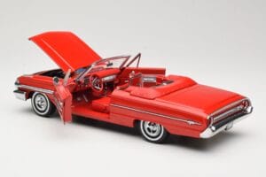 Ford Galaxie 500 Cabriolet Roșu Sun Star 1:18 1420 Metal - imaginea 5 din 8