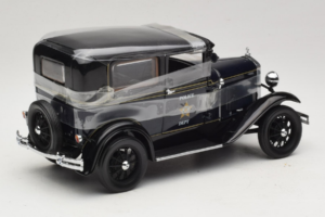 Ford Model A Tudor Police Car Motor City 1:18 43008 Metal - imaginea 2 din 6