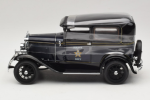Ford Model A Tudor Police Car Motor City 1:18 43008 Metal - imaginea 3 din 6