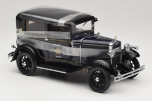 Ford Model A Tudor Police Car Motor City 1:18 43008 Metal - imaginea 4 din 6