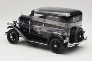 Ford Model A Tudor Police Car Motor City 1:18 43008 Metal - imaginea 5 din 6