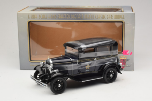 Ford Model A Tudor Police Car Motor City 1:18 43008 Metal - imaginea 6 din 6