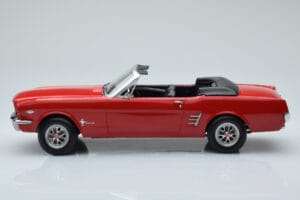 Ford Mustang Cabriolet Roșu Norev 1:18 182810 Metal - imaginea 3 din 6