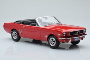 Ford Mustang Cabriolet Roșu Norev 1:18 182810 Metal - imaginea 4 din 6