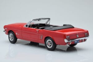 Ford Mustang Cabriolet Roșu Norev 1:18 182810 Metal - imaginea 5 din 6