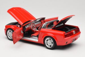 Ford Mustang S197 GT Cabriolet Roșu Beanstalk Group 1:18 FOR10016R Metal - imaginea 5 din 8