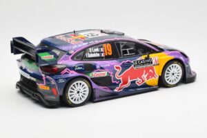 Ford Puma Rally1 #19 S. Loeb / I. Galmiche Rally Monte Carlo Winner 2022 IXO 1:18 18RMC110 Metal - imaginea 2 din 6