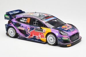 Ford Puma Rally1 #19 S. Loeb / I. Galmiche Rally Monte Carlo Winner 2022 IXO 1:18 18RMC110 Metal - imaginea 4 din 6