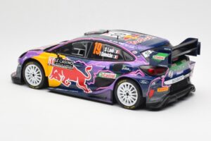 Ford Puma Rally1 #19 S. Loeb / I. Galmiche Rally Monte Carlo Winner 2022 IXO 1:18 18RMC110 Metal - imaginea 5 din 6