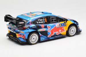 Ford Puma Rally1 #8 O. Tanak / M. Jarveoja 3rd Rally Central Europe 2023 IXO 1:18 18RMC187 Metal - imaginea 2 din 6