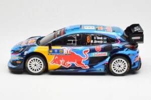 Ford Puma Rally1 #8 O. Tanak / M. Jarveoja 3rd Rally Central Europe 2023 IXO 1:18 18RMC187 Metal - imaginea 3 din 6