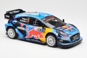 Ford Puma Rally1 #8 O. Tanak / M. Jarveoja 3rd Rally Central Europe 2023 IXO 1:18 18RMC187 Metal - imaginea 4 din 6