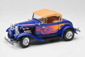 Ford Roadster Street Rod Albastru with Fire Road Signature 1:18 92249 Metal