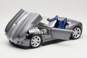Shelby Cobra Cabriolet Grey Metallic Hot Wheels 1:18 G7220 Metal - imaginea 2 din 8