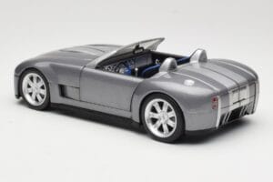 Shelby Cobra Cabriolet Grey Metallic Hot Wheels 1:18 G7220 Metal - imaginea 7 din 8