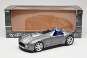Shelby Cobra Cabriolet Grey Metallic Hot Wheels 1:18 G7220 Metal - imaginea 8 din 8