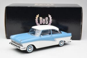 Ford Taunus 17M P2 Albastru Deschis & Alb BoS Models 1:18 BOS019 Metal - imaginea 6 din 6