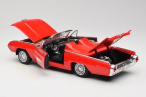 Ford Thunderbird Cabriolet Roșu Anson 1:18 30334 Metal - imaginea 5 din 8