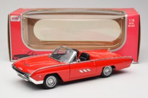 Ford Thunderbird Cabriolet Roșu Anson 1:18 30334 Metal - imaginea 8 din 8
