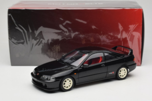 Honda Integra Type R DC2 Pre-Facelift Flamenco Black Pearl MotorHelix 1:18 M85203 Metal - imaginea 8 din 8