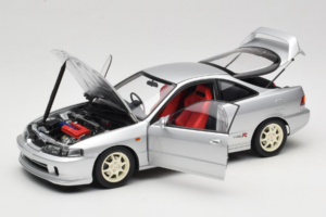 Honda Integra Type R DC2 Pre-Facelift Vogue Silver Metallic MotorHelix 1:18 M85202 Metal - imaginea 2 din 8