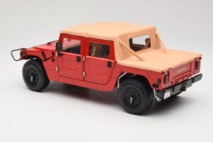 Hummer H1 Soft Top Roșu Exoto 1:18 01805 Metal - imaginea 7 din 8