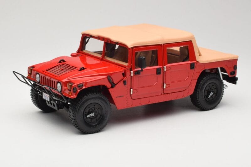 Hummer H1 Soft Top Roșu Exoto 1:18 01805 Metal