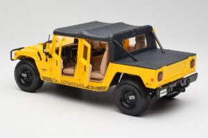 Hummer H1 Soft Top Galben Maisto 1:18 56041 Metal - imaginea 5 din 8