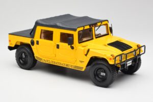 Hummer H1 Soft Top Galben Maisto 1:18 56041 Metal - imaginea 6 din 8